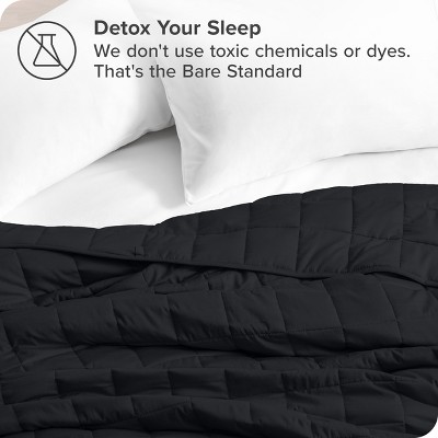 17 Lb 60" X 80" Weighted Blanket Cotton Black By Bare Home Target