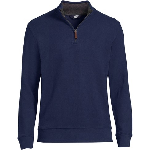 Lands' End Men's Tall Quarter Zip Fleece Pullover 