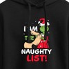 Women's - Dr. Seuss - The Grinch I Am The Naughty List Cropped Graphic Hoodie - 2 of 4