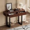 TIRAMISUBEST Solid Wood Entryway Table with Fluted Design, Modern Minimalist Console Table with Storage, Narrow Sofa Table with Metal Legs - 2 of 4