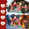SEVOBAL Inflatable Holiday Decorations Christmas Inflatable Archway, Inflatable Santa Claus Christmas Arch, Blow Up Yard Decor, Red, 106.3"*40"*122" - 3 of 4