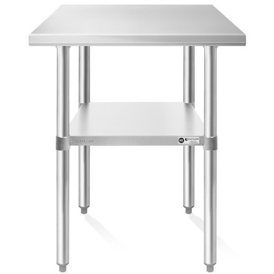 KUTLER 37" Stainless Steel Commercial Prep Table with Undershelf