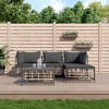 vidaXL Garden Lounge Set Anthracite - 2 of 4