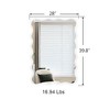 Lycvki 40" x 28" Solid Wood Wavy Rectangle Wall Decor Mirror - 3 of 4