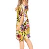 LA LEELA Women's Summer Loose Vacation Beachwear Mini Swim Suit Loose Beach Dress Holiday Swimwear Bathing Suit Cover Ups 2X-3X Multicolor, Floral - 3 of 4