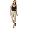 Rekucci Women’s Pull-On Comfort Capri Pants with Back Lacing Detail & Pockets – Mid-Rise Stretch Capris - 4 of 4