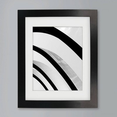11" x 14" Wide Gallery Matted Frame Black - Made By Design™