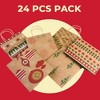 Swtroom 24Pcs Christmas Kraft Gift Bag Christmas Bags For Gifts Xmas Presents Bags - 2 of 4