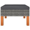 vidaXL Footstool Poly Rattan and Solid Eucalyptus Wood - 2 of 4
