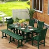 WestinTrends 6 Piece Outdoor Patio Dining Set Outdoor Table and Bench Chair Set - 2 of 2