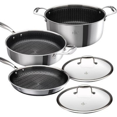Hell's Kitchen PFAS-Free Hybrid 5 Piece Cookware Set