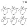 Unique Bargains Dining Table Decoration Alloy Wear Resistance Bow-knot Shape Napkin Rings 6 Pcs - 3 of 4