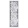 Washable Vintage Floral Distressed Rug Non Slip Low Pile Rug Soft Foldable Rugs Living Room Bedroom - 3 of 4