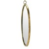 Storied Home Oval Metal Framed Wall Mirror with Bracket, Gold - 3 of 4