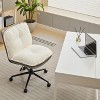 Oversize Seat Cirss Cross Chair, 360° Swivel Home Office Chair with Universal Wheels, Height-Adjustable Computer Chair 4L - ModernLuxe - 3 of 4