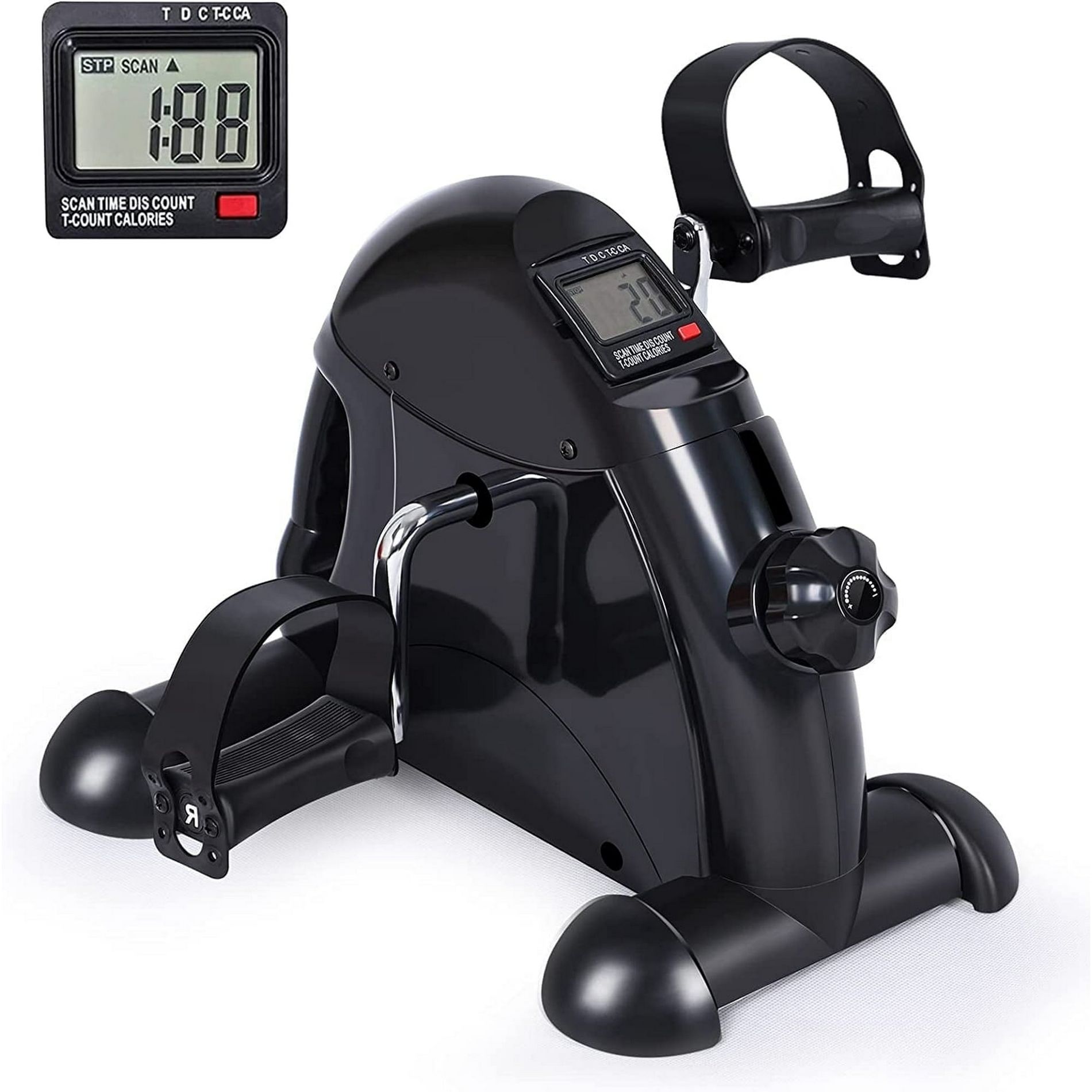 YOSUDA Mini Exercise Bike, Under Desk Bike Pedal Exerciser for Arm/Leg Exercise, Adjustable Magnetic Resistance Desk Cycle