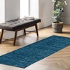 COZONY Abstract Washable Rugs Office Rug Modern Living Room Rug Distressed Minimalist Bedroom Rugs Contemporary Farmhouse Floor Cover Indigo Area Rug - 4 of 4