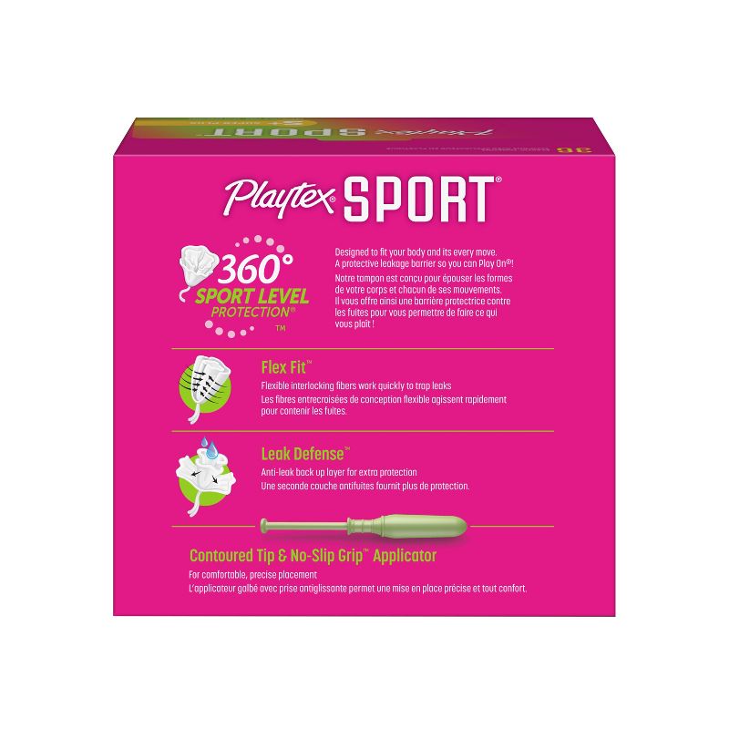 Playtex Sport Plastic Tampons Unscented Super Plus Absorbency - 36ct, 3 of 11