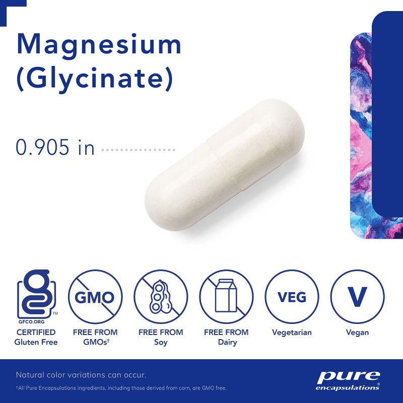Pure Encapsulations Magnesium (Glycinate) - Supplement to Support Stress Relief, Sleep, Heart Health, Nerves, Muscles, and Metabolism, 3 of 10