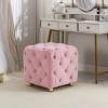 Modern Velvet Upholstered Ottoman Small Shoe Bench Best Entryway Bench Upholstered Vanity Seat  For Living Room, Bedroom-Cuddlewood - 3 of 4