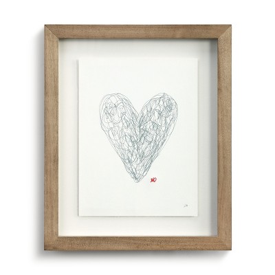 DEMDACO Scribble Heart Wall Art Brown