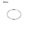 Unique Bargains Metal Split Ring Keychain Keyring Key Holder 50 Pcs 1.4" Dia Silver Tone - 2 of 4