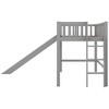 Whisen Twin Size Wood Low Loft Bed with Ladder and Slide - 4 of 4