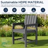 Hyleory Modern HDPE Outdoor Dining Armchair, Weather-Resistant Patio Chair with Classic Slat Back - 4 of 4