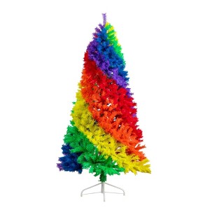 Nearly Natural 6' Artificial Rainbow Christmas Tree - 1 of 4