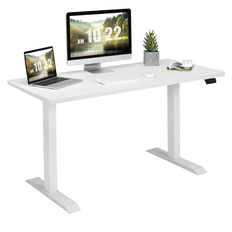 Costway 48'' Electric Sit to Stand Desk Adjustable Standing Workstation w/Control, 1 of 11
