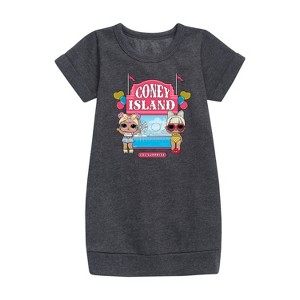 Girls' - Lol Surprise! - Coney Island Graphic Short Sleeve Fleece Dress - 1 of 3