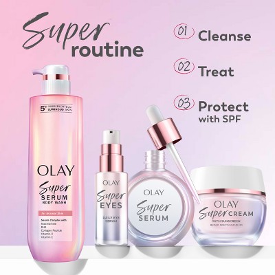 Olay Super Cream Ultra Lightweight Facial Moisturizer Sunscreen - SPF 30 - 0.5oz: For Sensitive Skin, With Niacinamide, With Vitamin E