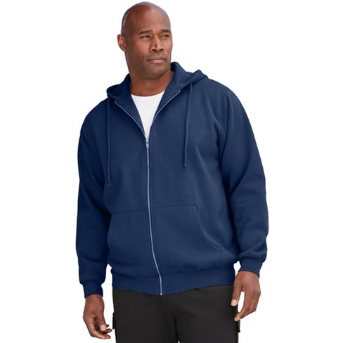 Kingsize Men s Big Tall Fleece Zip front Hoodie 10xl Navy Target