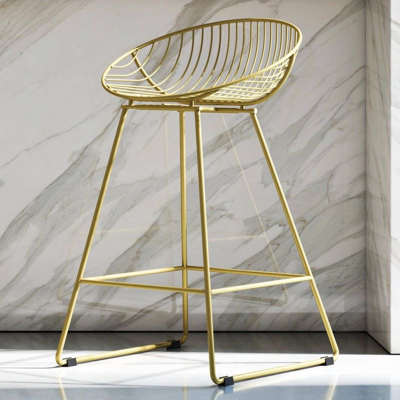 Ellis Wire Counter Height Barstool - CosmoLiving by Cosmopolitan, 3 of 12