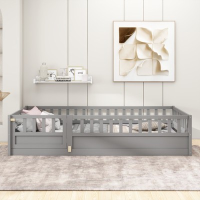 VYNXARIA Twin Size Floor Bed with High Security Barrier