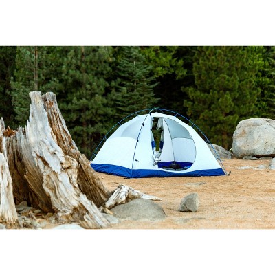Gray and Blue 2-Person Dome Tent with Vestibule