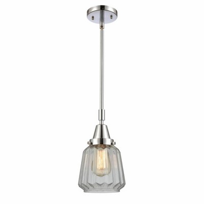 Chatham - 1 Light Stem Hung Mini Pendant In Art Deco Style-9.13 Inches Tall and 7 Inches Wide