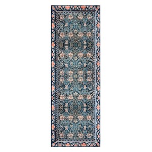 Coolmee Area Rug Washable Non-Slip Floral Vintage Boho Low Pile Carpet, Distressed Soft Accent Rug for Bedroom Living Room Home Office - 1 of 4