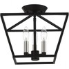 Livex Lighting Devone 3 - Light Semi-Flush Mount in  Black/Brushed Nickel - 4 of 4