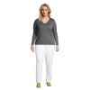 Lands' End Women's Relaxed Supima Cotton Long Sleeve V-Neck T-Shirt - 4 of 4