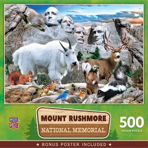 MasterPieces 500 Pieces Jigsaw Puzzle  - Mount Rushmore Memorial - 15"x21" - 1 of 4
