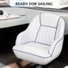 Pontoon Captain Bucket Seat with Thickened Sponge Padding Fishing Chair for Boats Sightseeing Speedboat Canoe - 2 of 4