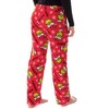 Dr. Seuss Juniors The Grinch Naughty Soft Touch Fleece Plush Pajama Pants  (Large) Red