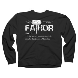 Adult Design By Humans Viking Mightier Hero Fa-Thor Dad By EijhaBuddha Sweatshirt - 1 of 2