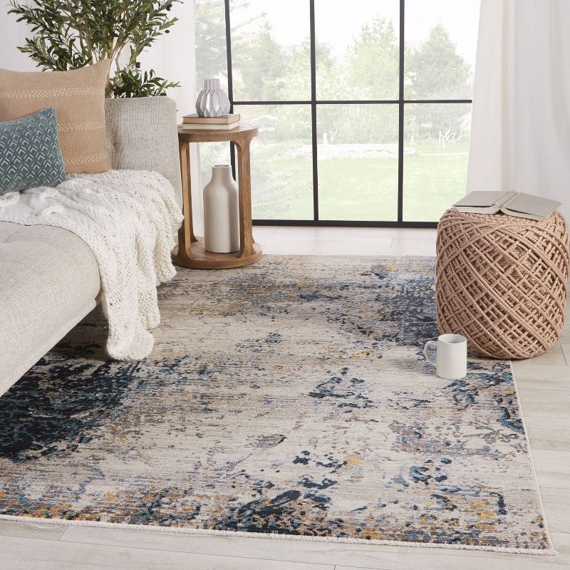 Terrior Abstract Area Rug Blue/Gold - Jaipur Living, 6 of 8