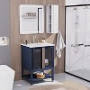 Hyleory Bathroom Storage Vanity,Bathroom Cabinets Freestanding with 2 Doors for Bathroom Floor Cabinet,Restroom Cabinet, Storage Cabinet - 3 of 4