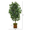Nearly Natural 51-in Ficus Artificial Tree in Metal Planter - 2 of 4