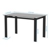 NicBex Modern Rectangular Dining Table Kitchen Table Tempered Glass Dining Table for Dining Room - 4 of 4