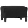 vidaXL Sofa Chair With Footstool Black Faux leather, metal, plywood Single - 4 of 4