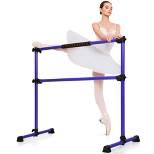 Costway 4ft Portable Ballet Barre Freestanding Adjustable Double Dance Bar Purple